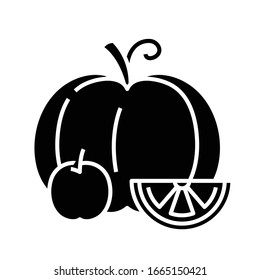 Vegetables black icon, concept illustration, vector flat symbol, glyph sign.