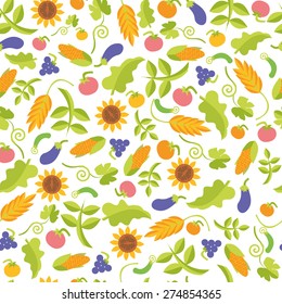 vegetables bright seamless pattern