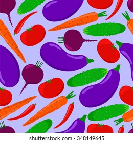 Vegetables. Bright seamless pattern,  background.