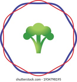 vegetables, broccoli. white background vector image