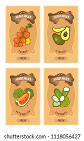 vegetables card set