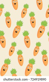 Vegetables carrot colorful pattern