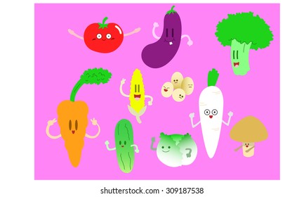 Vegetables Cartoon for Kid