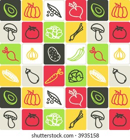 vegetables check pattern - others of same series : http://www.shutterstock.com/lightboxes.mhtml?lightbox_id=498955