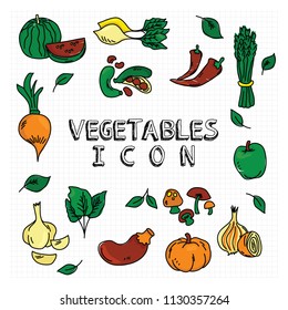 Vegetables Collection Set Icon