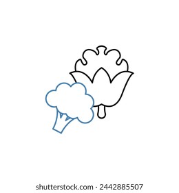 vegetables concept line icon. Simple element illustration. vegetables concept outline symbol design.