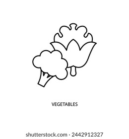vegetables concept line icon. Simple element illustration. vegetables concept outline symbol design.