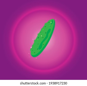 vegetables, cucumber. vector image pink background in degrade