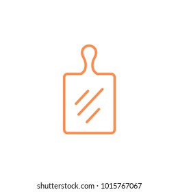 Vegetables Cutting Board icon. Kitchen appliances for cooking Illustration. Simple thin line style symbol.