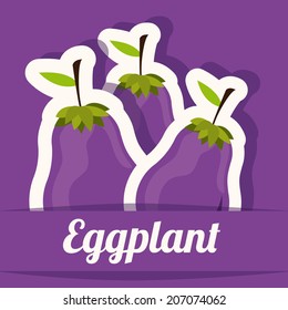 Vegetables design over purple background, vector illustration