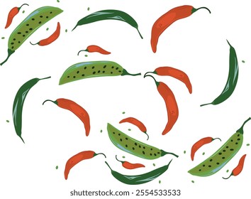 vegetables doodle vector illustration isolated on white background