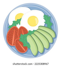 vegetables and eggs boiled healthy food
