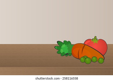 vegetables en a table