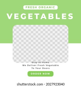 Vegetables feed design social media post template