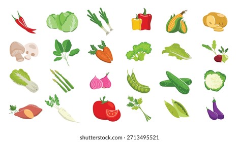 vegetables flat style vector illustration design