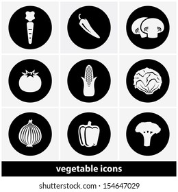 Vegetables Food Icon Set