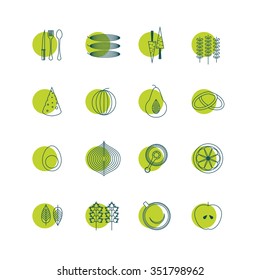 vegetables food icons