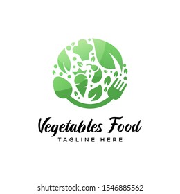 vegetables food logo, herbal food logo template for your company