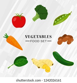 Vegetables food set