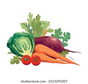 vegetables fresh nutrition food icon isolated