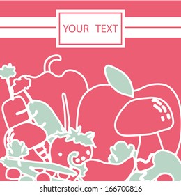 vegetables and fruit pink