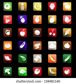 Vegetables  and fruit set  vector