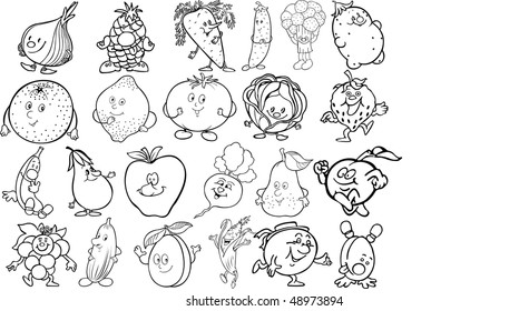 Vegetables and Fruit vector