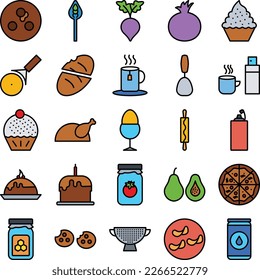 Vegetables and fruits icons set, Vegetables icons pack, fruits vector icons set, food and drink  set, Vegetables icons collection, Food  pack, Vegetables and fruits fill set