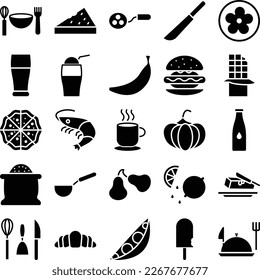 Vegetables and fruits icons set, Vegetables icons pack, fruits vector icons set, food and drink  set, Vegetables icons collection, Food  pack, Vegetables and fruits fill set