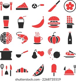 Vegetables and fruits icons set, Vegetables icons pack, fruits vector icons set, food and drink  set, Vegetables icons collection, Food  pack, Vegetables and fruits fill set