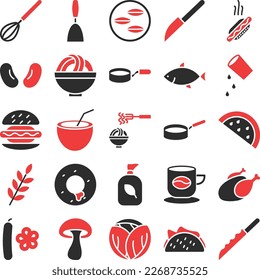 Vegetables and fruits icons set, Vegetables icons pack, fruits vector icons set, food and drink  set, Vegetables icons collection, Food  pack, Vegetables and fruits fill set