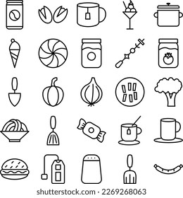 Vegetables and fruits icons set, Vegetables icons pack, fruits vector icons set, food and drink  set, Vegetables icons collection, Food  pack, Vegetables and fruits fill set