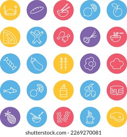 Vegetables and fruits icons set, Vegetables icons pack, fruits vector icons set, food and drink  set, Vegetables icons collection, Food  pack, Vegetables and fruits fill set