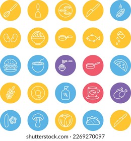 Vegetables and fruits icons set, Vegetables icons pack, fruits vector icons set, food and drink  set, Vegetables icons collection, Food  pack, Vegetables and fruits fill set