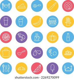Vegetables and fruits icons set, Vegetables icons pack, fruits vector icons set, food and drink  set, Vegetables icons collection, Food  pack, Vegetables and fruits fill set