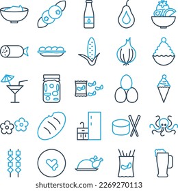 Vegetables and fruits icons set, Vegetables icons pack, fruits vector icons set, food and drink  set, Vegetables icons collection, Food  pack, Vegetables and fruits fill set