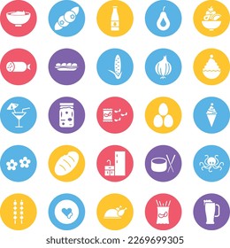 Juego de iconos de verduras y frutas, paquete de iconos de verduras, juego de iconos de vectores de frutas, juego de alimentos y bebidas, colección de iconos de verduras, paquete de alimentos, juego de relleno de verduras y frutas