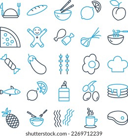 Vegetables and fruits icons set, Vegetables icons pack, fruits vector icons set, food and drink  set, Vegetables icons collection, Food  pack, Vegetables and fruits fill set