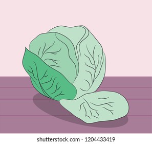 vegetables and fruits are on the table vector