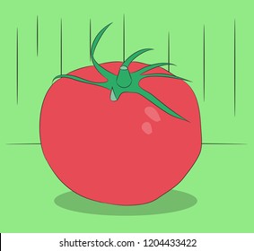 vegetables and fruits are on the table vector