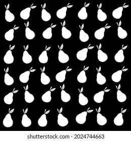 Vegetables fruits pears Vector isolated illustration. Simple Vegetable Pattern for textile design, magazine, menu, banner, poster