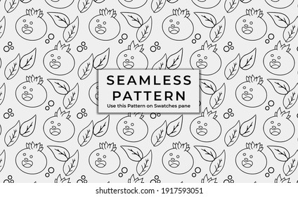 Vegetables and fruits Seamless hand drawn doodle pattern. pome granade Illustration for backgrounds, card, posters, banners, textile prints, cover, web design. Eat healthy. Vector icons.