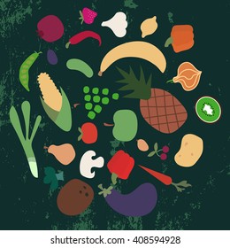 Vegetables & Fruits set