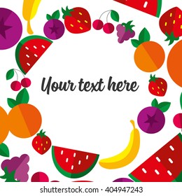 Vegetables and fruits. Vector Illustration