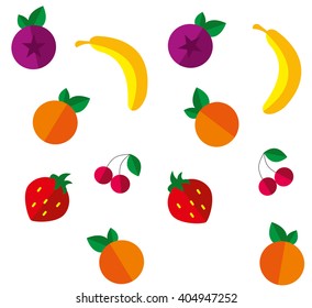 Vegetables and fruits. Vector Illustration