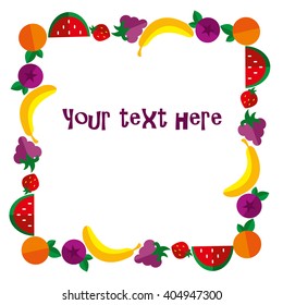 Vegetables and fruits. Vector Illustration