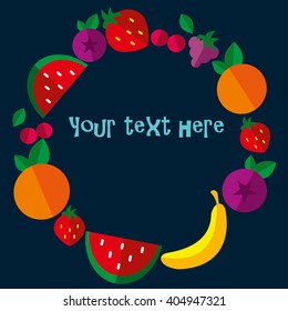 Vegetables and fruits. Vector Illustration