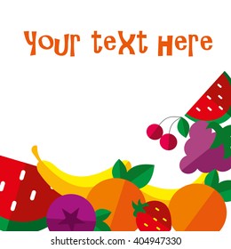 Vegetables and fruits. Vector Illustration