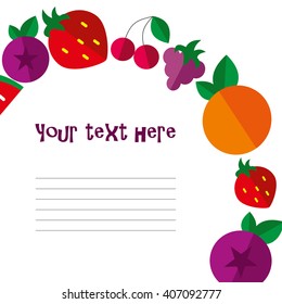 Vegetables and fruits. Vector Illustration