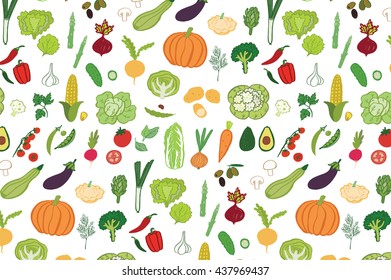 vegetables graphic vector color pattern